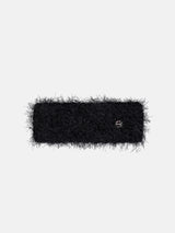 Hairy Knit Hairband - Black
