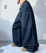 LAYERED BANDING DENIM PANTS🖤💙 - 2 COLORS