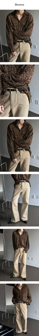 [S/S] Leopard damage shirts(2color)