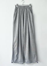 ピンタックワイドストリングスウェットパンツ