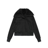 Elena Fur Collar Zip Jacket