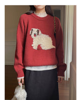 3D Embroidery Ribbon Fleece Deco Knit Sweater