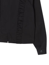 COTTON SHIRRING HOOD JACKET BLACK
