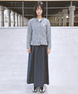 Dot Frill Daisy Logo Kint Cardigan_Gray