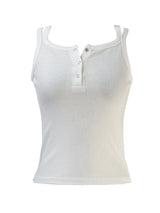 snap echo button sleeveless (3color)