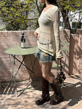 [S/S] Punching knit one piece