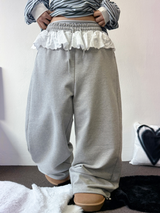 LACE PONT🎀WIDE LONG PANTS 💕🩶🖤3COLOR