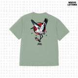 ジャパニーズクレインTシャツ(ライトグリーン)
