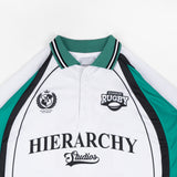 HIERARCHY STUDIOS Unruled - アイボリーラグビーオーバーサイズポロジャージ