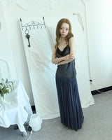 MELLOW SHIRRING LONG SKIRT