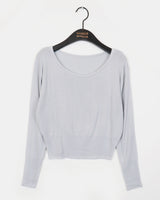 Honty Pastel U-Neck Round Cropped Knitwear