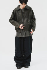 Dex Washed Leather Jumper (2color)