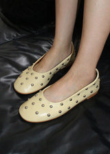 STUD BALL FLAT SHOES