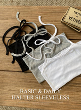 DR Slim Halter Neck Strap Sleeveless (3color)