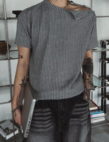 Uke Shoulder Henley Neck Muscle Fit Half Knit