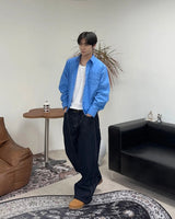 Elt raw wide denim pants