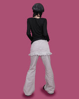 hip layered skirt pants (4color)