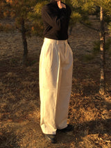 Napping Nerd Two-Tuck Wide Pants