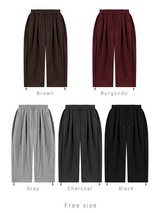 [4SEASON] ツータックワイドスウェットパンツ(5color)