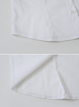 TD コットンスリムクロップシャツ(3color)