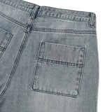 Blunt denim fatigue pants / Washed blue