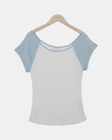 エララグランワンショルダーロングスリーブTシャツ
