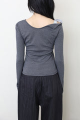 Bebe ST Tie Ribbed Tee