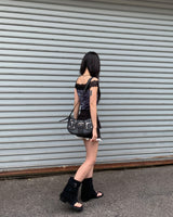 レースレイヤードカンカンスカート