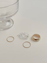 [4 set] summer beads layered ring set / bold summer ring