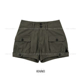 Hush Button Pocket Pumpkin Shorts