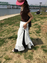 Side slit long skirt (1color)