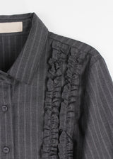 FRILL STRIPE SHIRT