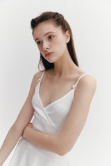 Wave Flare Dress Ivory