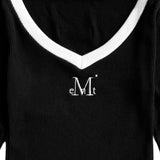 BINDING TRACK LINE V-NECK T (3color)