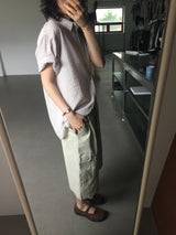 テリーヌシアーサッカーチェックシャツ (3color)