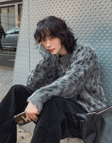 Referred Wool Round Cardigan