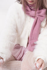 Mini ribbon muffler_pink