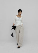[MADE] ブロミーバックストラップデニムパンツ