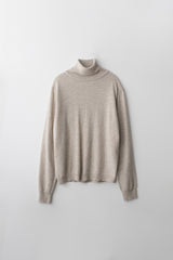 Cashmere turtle neck knit (Beige)