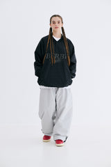 BSRBT SPORTY PULLOVER SNAP JACKET - CHECK BROWN/CHECK GREEN
