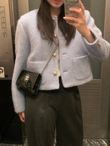 Normable wool winter tweed jacket