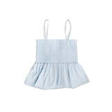 Ribbon smoke sleeveless_skyblue