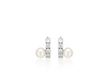 25FW★ エッセンスシルバー(W)モイサナイトフレッシュウォーターパールピアス5mm