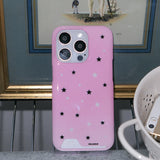 starry night card hard case. dirty pink