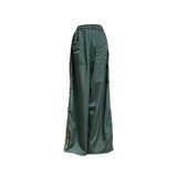 (3color) Hippie Pintuck Wide Nylon Banding Pants