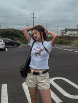 ヒルズコットンクロップTシャツ