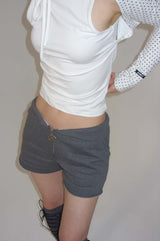 NECK STRAP TEE_DOT WHITE