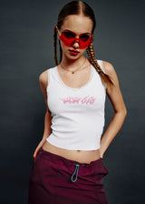 METAL LOGO TOP WHITE