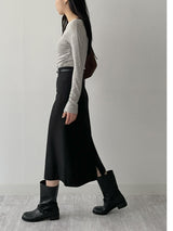 Layered Shirring Boat Neck T-Shirt