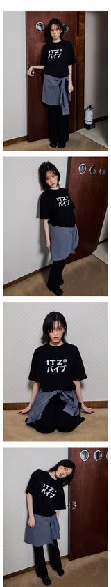 シャツスタイル レイヤードラップスカート